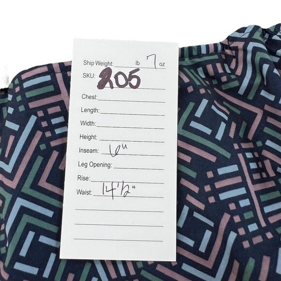 Patagonia Women's Nine Trails Geometric Pattern Navy Running Shorts Blue Size S - Picture 9 of 9